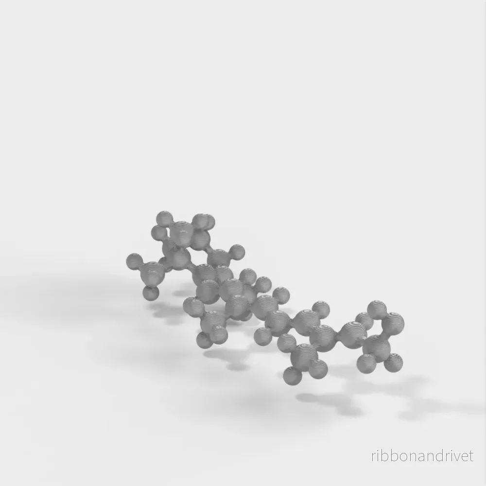 Molecular Model of Retinol (Vitamin A) - Atomic Scale Model