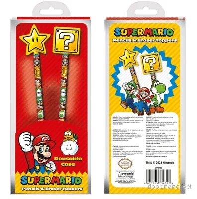 Super Mario (Core) Blyertspenna Toppare 2Pk Super Mario (Core) Blyertspenna Toppare 2Pk