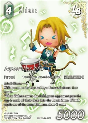 Final Fantasy TCG - September 2025: Zidane - PR199 / 24-117R (Limit Break Card) - Bild 2