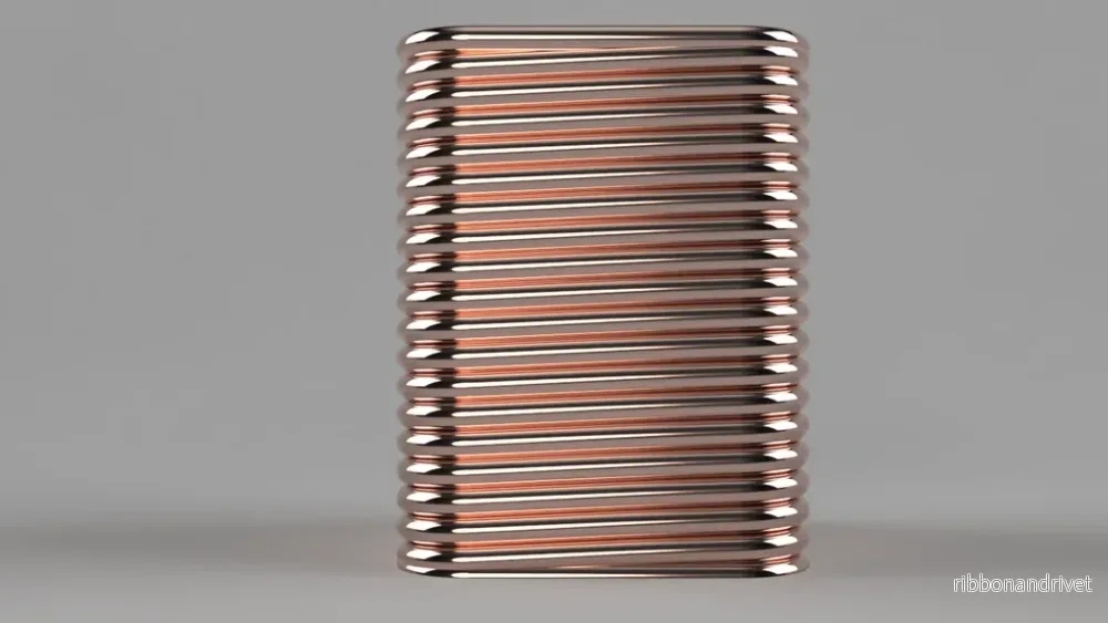 Fyrkantig vas med spiralstruktur Fyrkantig vas med spiralstruktur