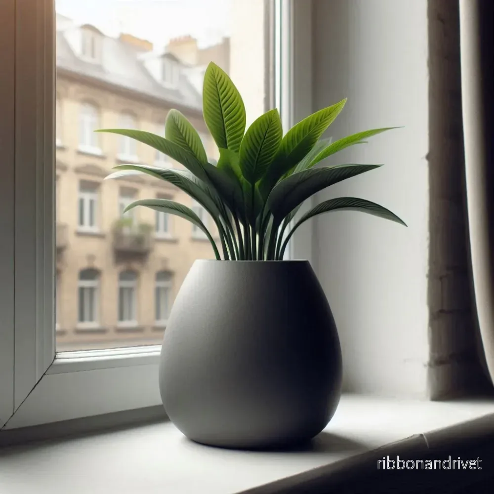 Minimalistisk rund plantkruka i enkel design
