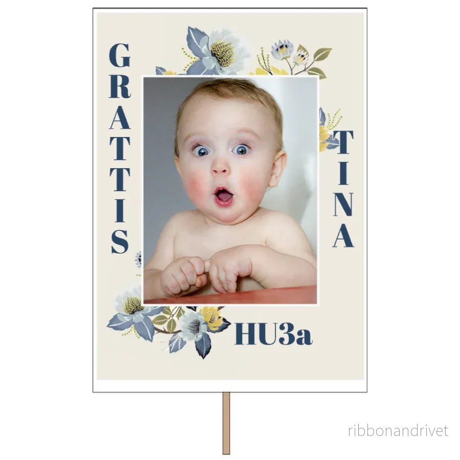 Gul/blåa blommor | Studentplakat Gul/blåa blommor | Studentplakat