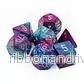 Chessex Gemini Polyhedral 7-Die Set - Lila-Teal med Guld - Bild 2