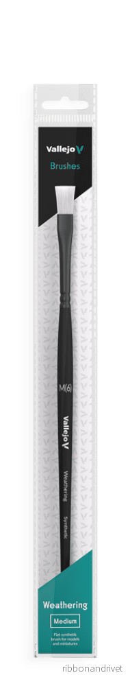 Vallejo Weathering Flat Synthetic Brush Medium