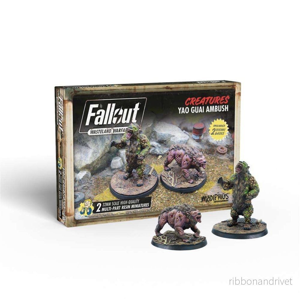 Fallout Wasteland Warfare – Varelser: Yao Guaiöverfall Fallout Wasteland Warfare – Varelser: Yao Guaiöverfall