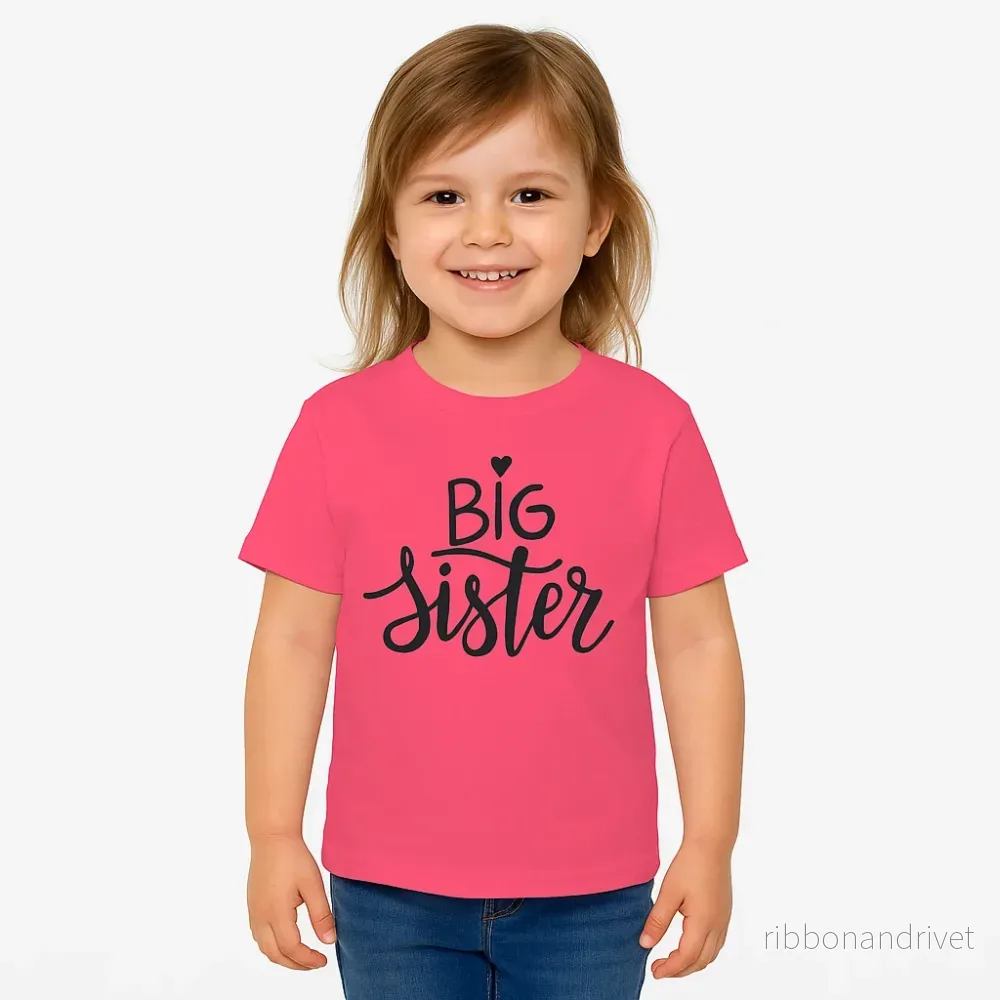 Big Sister T-shirt - Handwriting