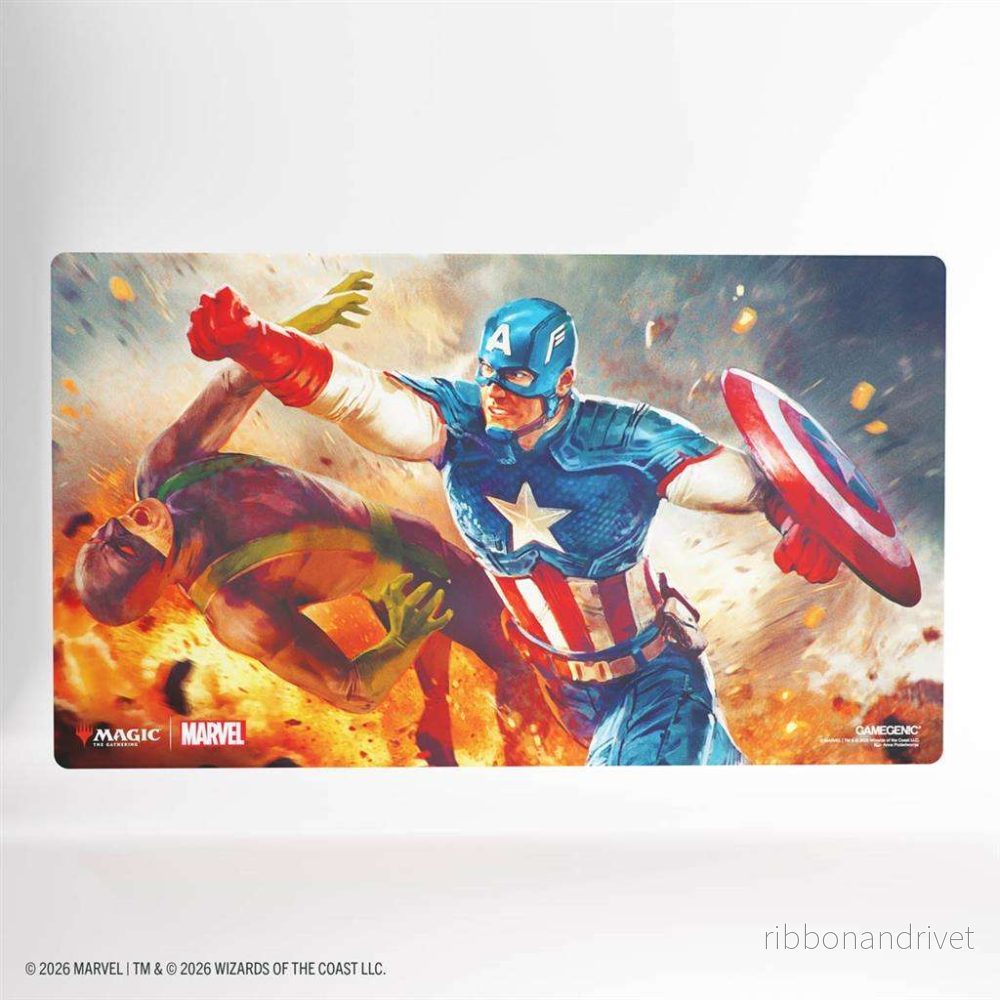 Magic: The Gathering | Marvel Super Heroes Prime Playmat – Captain America, Super-Soldier Magic: The Gathering | Marvel Super Heroes Prime Playmat – Captain America, Super-Soldier