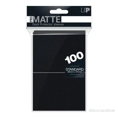 UP - Standard Deck Protector - PRO-Matte Black (100 Sleeves) - Bild 2