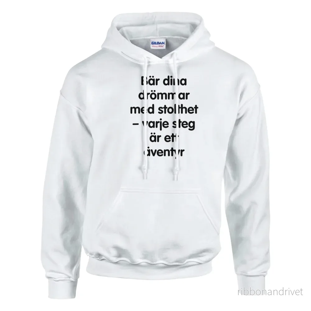 Klassisk unisex pullover hoodie med tryck både fram och baksida | Gildan® 18500