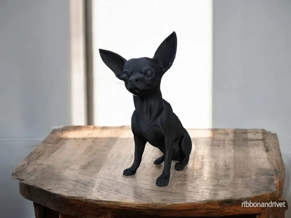 Minimalistisk Chihuahua-skulptur till heminredningen