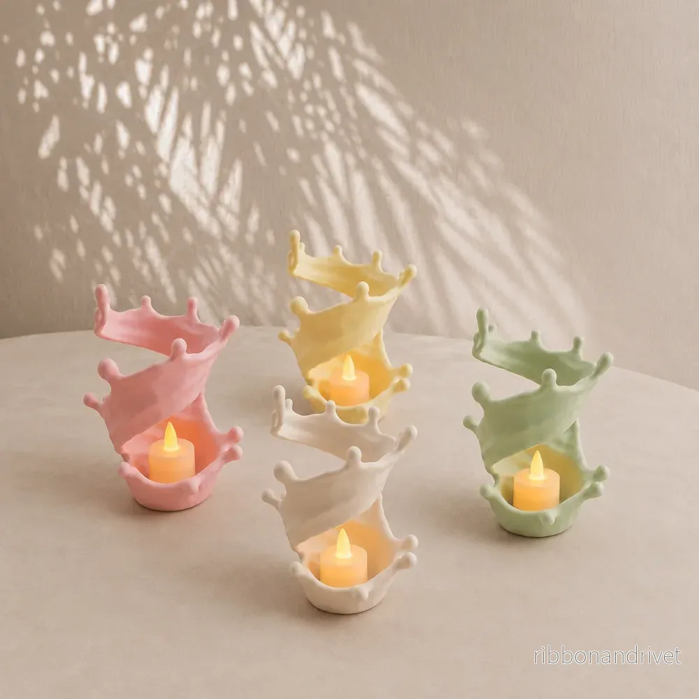 Milk Splash LED Candle Holder - Bild 2