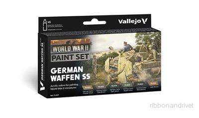 Vallejo Model Color / Andra Världskriget / Set med 6 färger – Tyska Waffen SS 18 ml - Bild 2