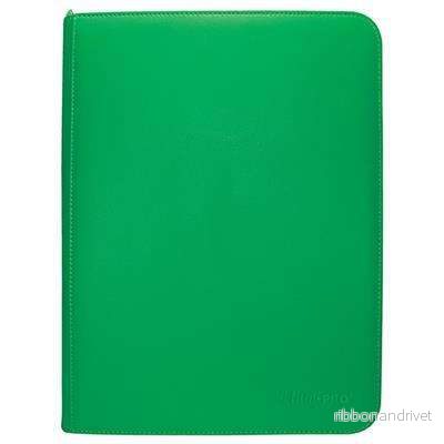 UP - Vivid 9-Pocket Zippered PRO-Binder: Green