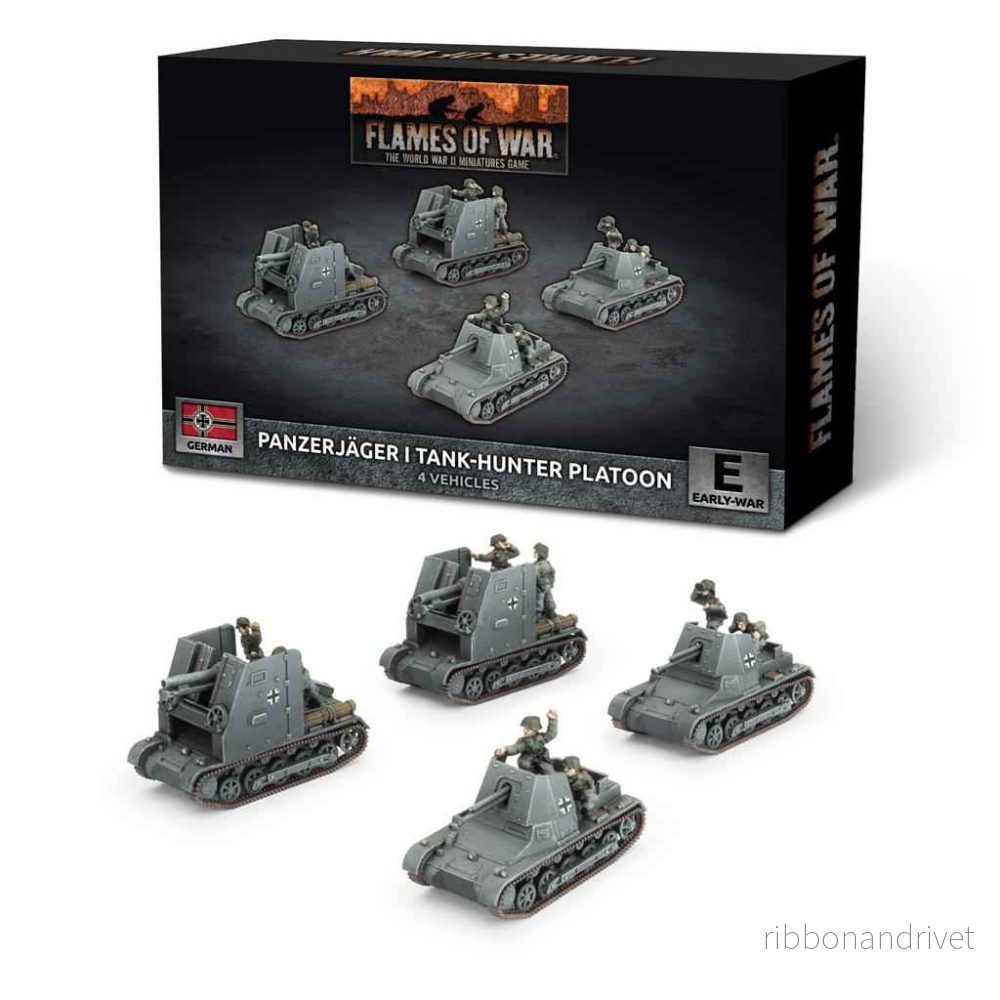 Flames of War – Panzerjäger I Antitankpluton (x4 Plast) Flames of War – Panzerjäger I Antitankpluton (x4 Plast)