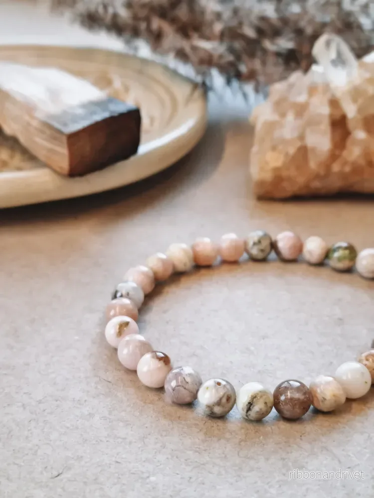 Mantra ENERGY Armband – Förlåtelse – Rosa Opal - - Bild 3