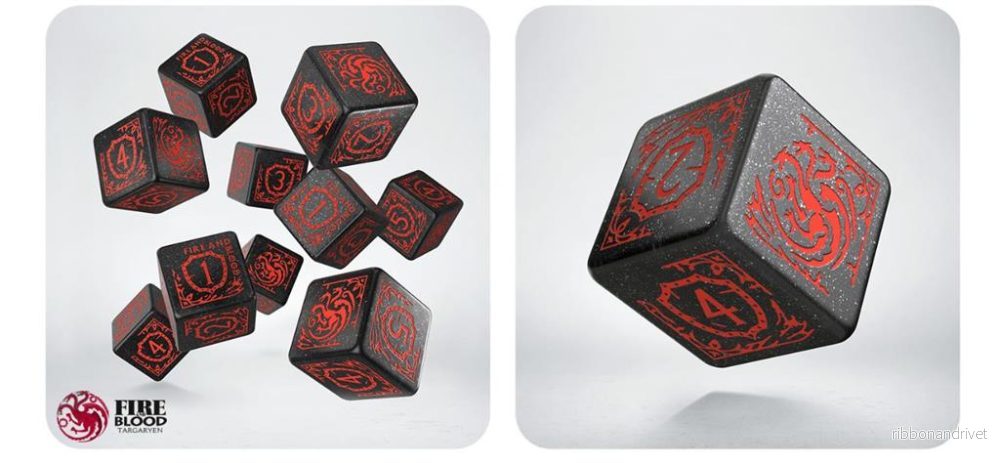 Game of Thrones Targaryen 10xD6 Tärningsset Game of Thrones Targaryen 10xD6 Tärningsset