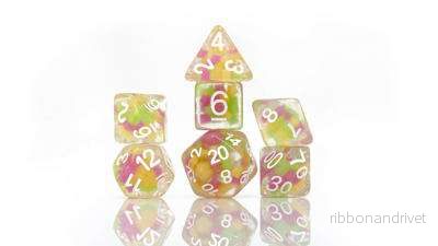 Sirius Dice Set – Melon Ball Glowworm Sirius Dice Set – Melon Ball Glowworm