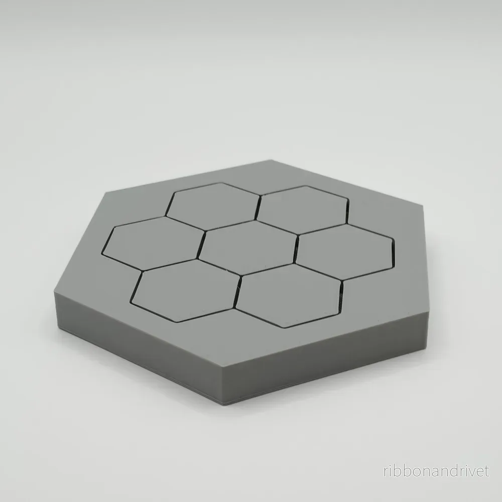 Minimalistiska sexkantiga underlägg för glas och koppar