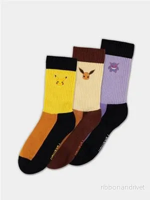 Pokemon Crew Socks 3 Pack 39/42