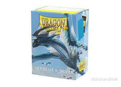 Dragon Shield Sleeves – Standardstorlek – Matt Dual – Himlablå & Silver (100 Sleeves) Dragon Shield Sleeves – Standardstorlek – Matt Dual – Himlablå & Silver (100 Sleeves)