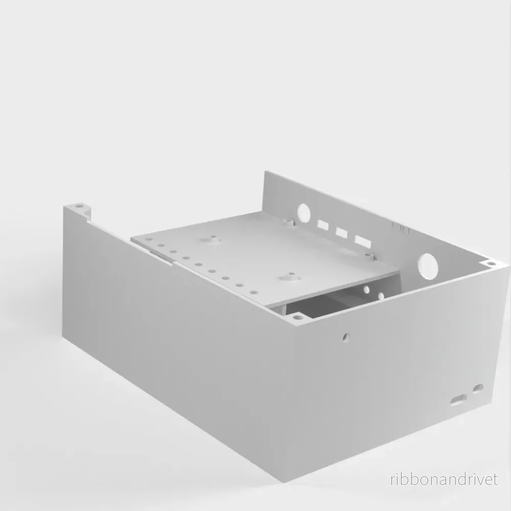 Desktopfodral för Raspberry Pi 4B med plats för strömförsörjning och SATA-diskar - Bild 3