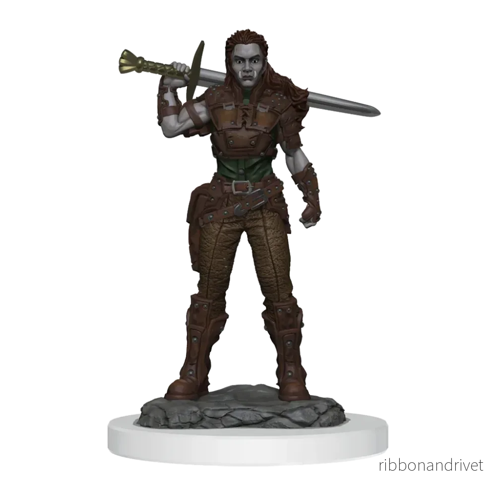 D&D Nolzur’s Marvelous Miniatures: Orc Fighter Female D&D Nolzur’s Marvelous Miniatures: Orc Fighter Female