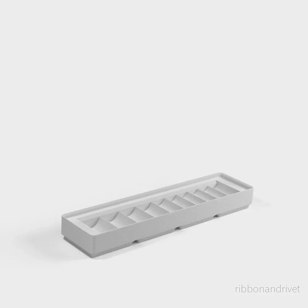 1/4" hylshållare Gridfinity 1x4 för SAE/metrisk sats - Bild 3