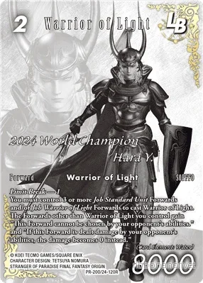 Final Fantasy TCG - Oktober 2025 A: Krigaren av Ljus - PR200 /24-120R - Bild 2