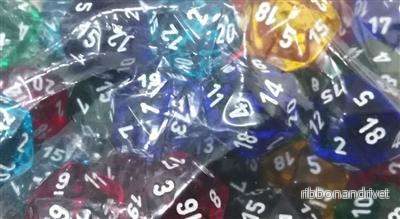 Chessex Translucent D20 Tärningar - 50-pack - Bild 2