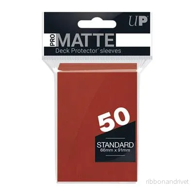 UP - Standard Sleeves - Pro-Matte - Non Glare - Red (50 Sleeves) - Bild 2