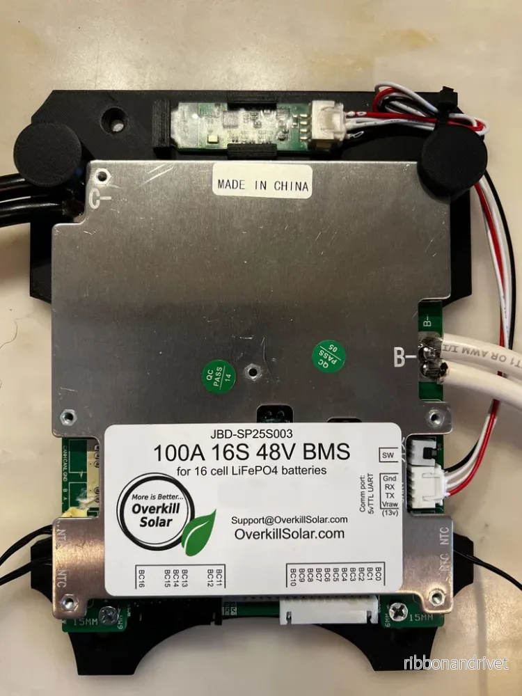 Overkill Solar / JBD 48V 16S LifePo4 BMS Monteringsfäste