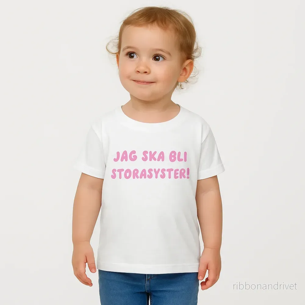 Storasyster T-shirt – Jag ska bli storasyster! Storasyster T-shirt – Jag ska bli storasyster!