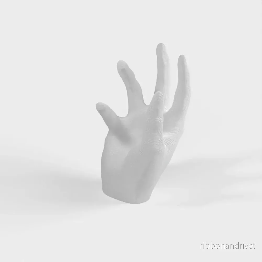 3D-skannad iPhone-hållare formad som en hand