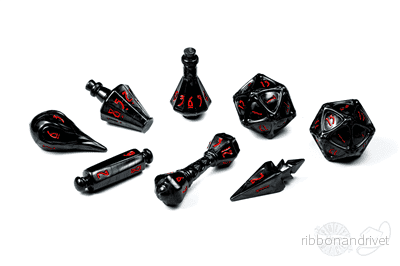 PolyHero Wizard 8 Dice Set Shadow - Bild 2