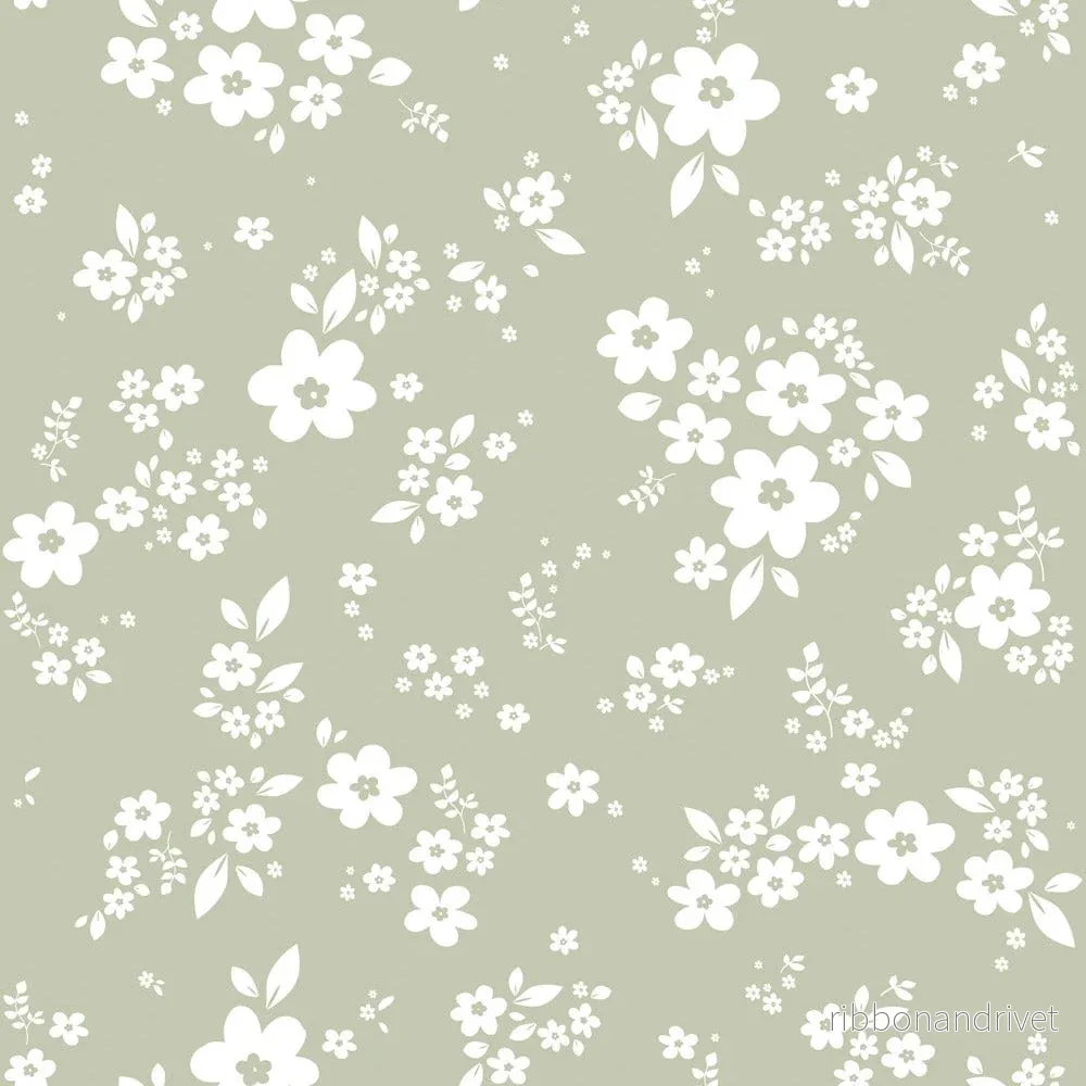 Lace Meadow Tapet – Mjuk grön | Graceful och tidlös för barnrummet - Bild 2