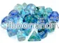 Chessex 16mm d6 Blocks - Nebula TM Oceanic/gold Luminary Dice Block™