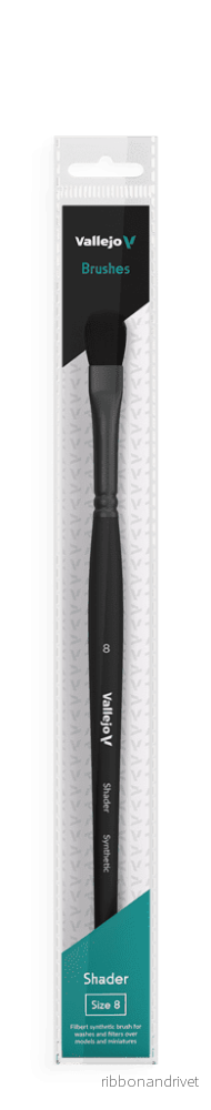 Vallejo Filbert Shader Flat Synthetic Brush No. 8