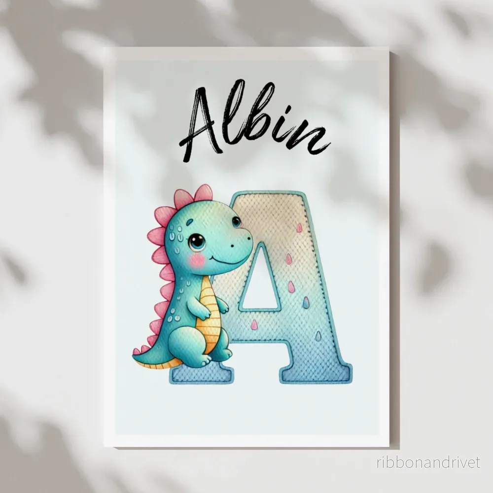 Dino, bokstav | Personlig namntavla Dino, bokstav | Personlig namntavla