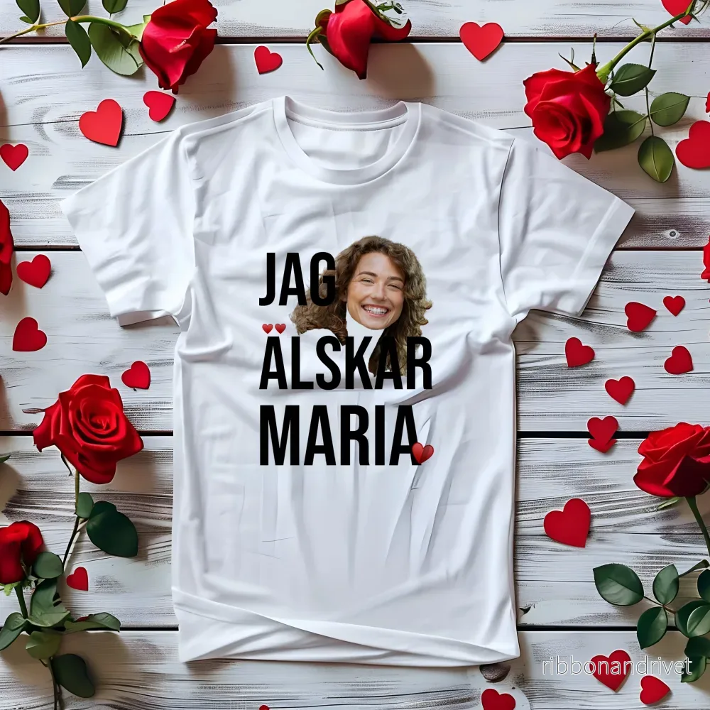 Jag älskar, ansikte | Personlig T-shirt Jag älskar, ansikte | Personlig T-shirt