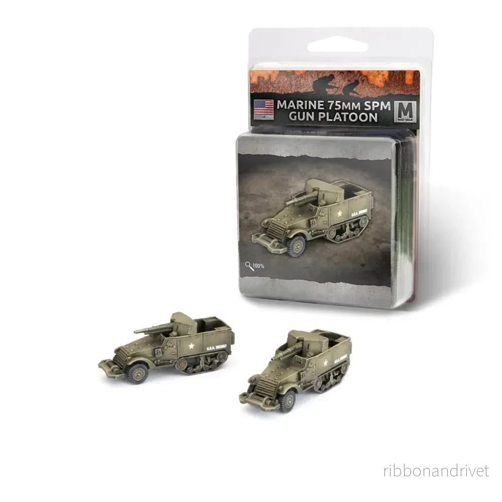 Marine 75mm SPM Självgående Kanonpluton (x2) Marine 75mm SPM Självgående Kanonpluton (x2)