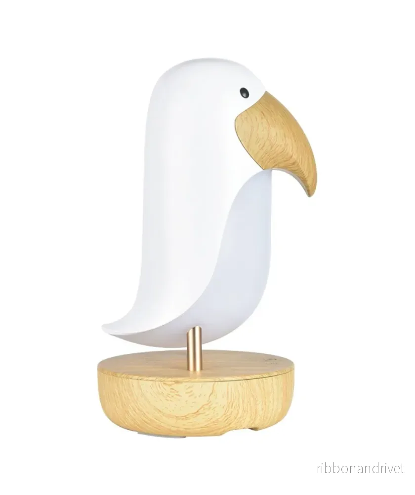 Lampa med högtalare – Vit Fågel
