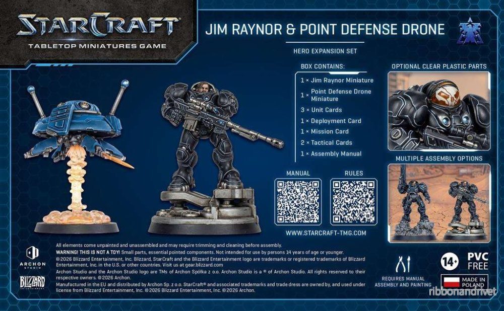 StarCraft The Miniatures Game – Jim Raynor (Raynor's Raiders), Terran Hero Expansion Set (EN) - Bild 2