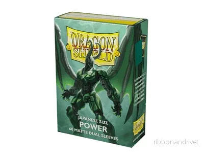 Dragon Shield Dual Matte Japansk Storlek Fodral – Metallic Grön / Power (60 Fodral)