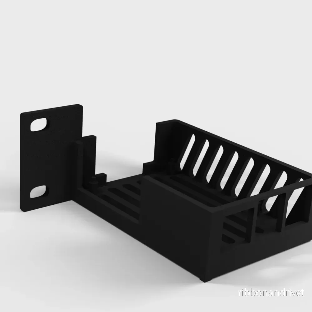 Raspberry Pi 5 rackmonteringsfodral med bakåtvända portar - Bild 2