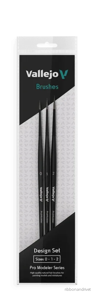 Vallejo Pro Modeler Brush Set – Natural Hair Vallejo Pro Modeler Brush Set – Natural Hair