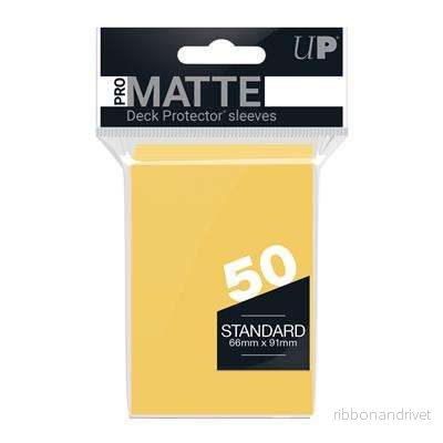 UP - Standard Sleeves - Pro-Matte - Non Glare - Yellow (50 Sleeves) - Bild 2