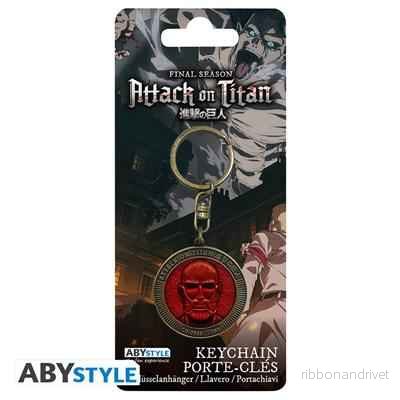 Attack On Titan – Nyckelring – Colossal Titan Medaillon i Metall Attack On Titan – Nyckelring – Colossal Titan Medaillon i Metall