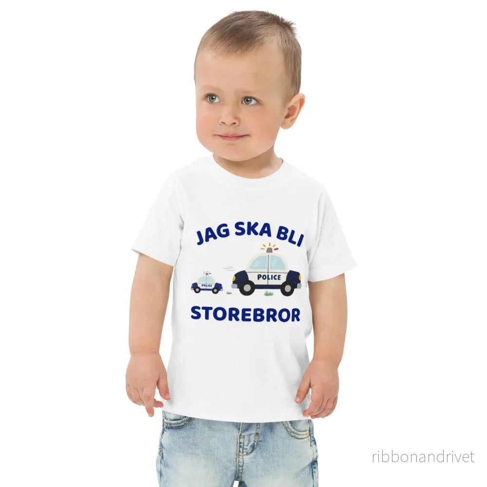 Jag ska bli storebror T-shirt – Polisbilar Jag ska bli storebror T-shirt – Polisbilar
