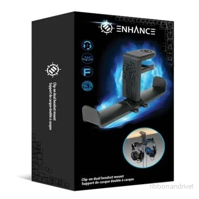 ENHANCE Clip-on Dual Headphone Mount för Gaming ENHANCE Clip-on Dual Headphone Mount för Gaming