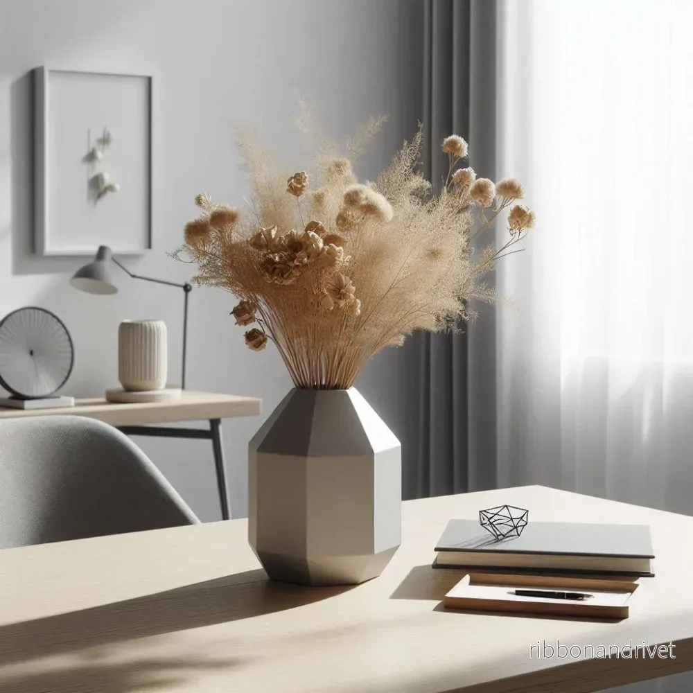 Minimalistisk åttkantig vas för moderna hem